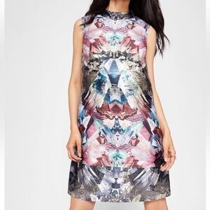 Ted Baker London Mirrored Kaleidoscope Dress Heidy Size 2 Elegant Career
